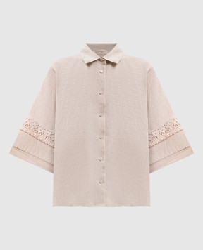 Max Mara Weekend Бежева сорочка WKIPALA з льону WKIPALA