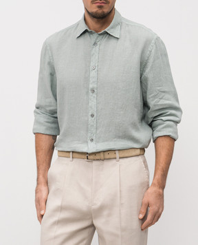 Canali Бежевый замшевый ремень с логотипом KB0047750C