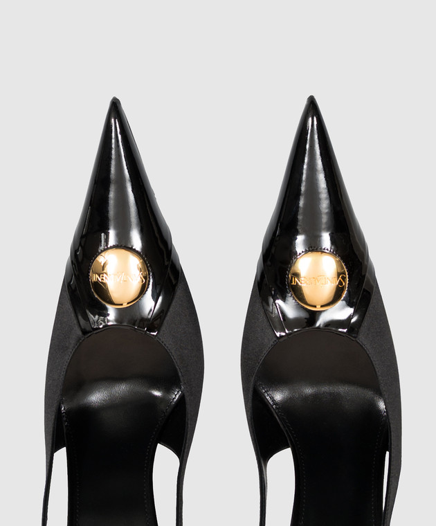 Saint Laurent Черные слингбеки LOUIS A001CW9QNCN изображение 4