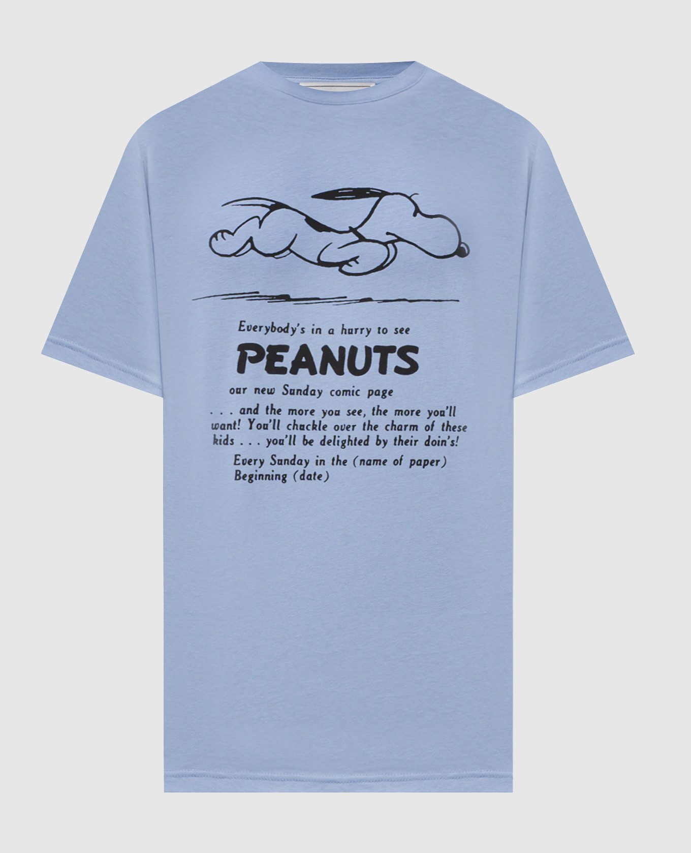 Голубая футболка с принтом