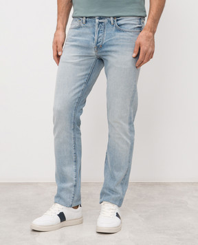 Tom Ford Блакитні джинси з ефектом потертості DPH001DMC099