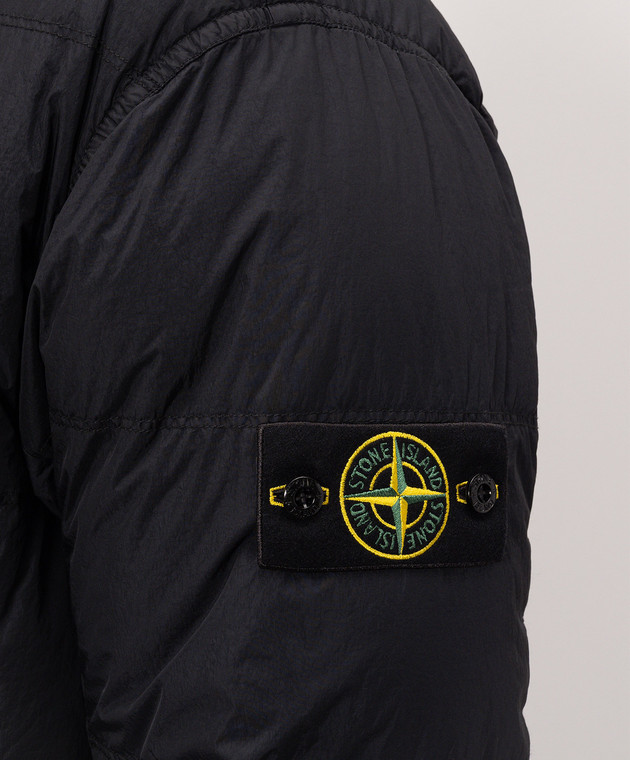 Stone Island Темно-синій пуховик з патчем логотипа L2S154100037S0A23 зображення 5
