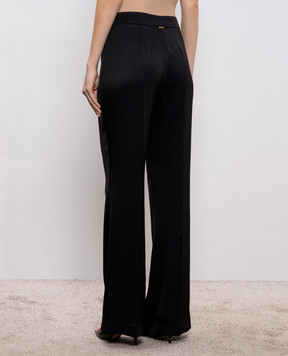 Twinset Чорні штани кльош з логотипом 261TP2421