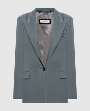 Peserico Зелений жакет з ланцюжком моніль S01976U02960