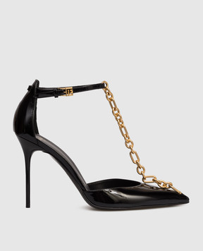 Balmain Чорні шкіряні лаковані туфлі Sync FN1UA152LPAT