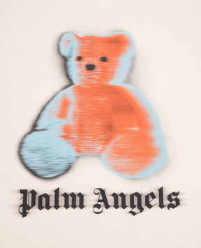 Palm Angels Дитяча бежева футболка Blurred Bear PBAA003S26JER005
