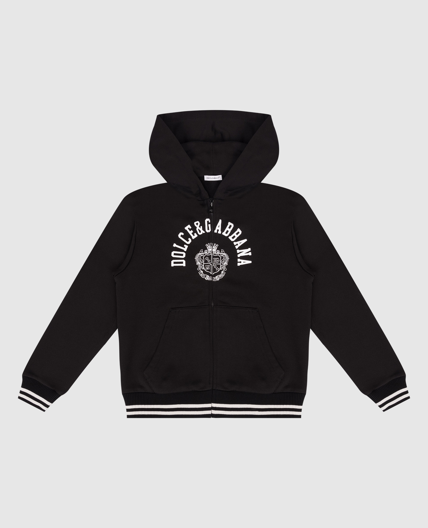 

Детская черная спортивная куртка с логотипом, Черный, Спортивные куртки