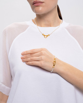 Missoma Белые бусы Harris Reed In Good Hands HRGN8WPBX