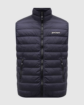 Palm Angels s Синий пуховый жилет с логотипом PMEX009S24FAB001