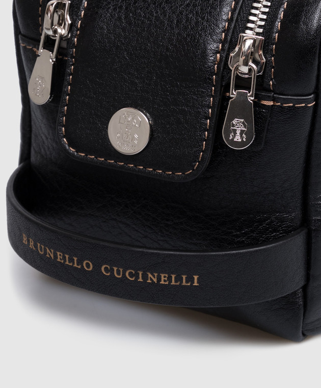 Brunello Cucinelli Черный коричневый несесер MWZIBU334 изображение 3