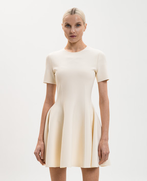 Alexander McQueen Платье мини цвета айвори 863054Q1BGL