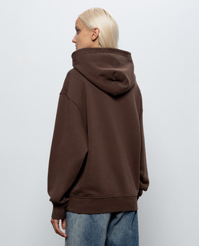 Palm Angels Коричневые худи с логотипом PAMBB003FL001w