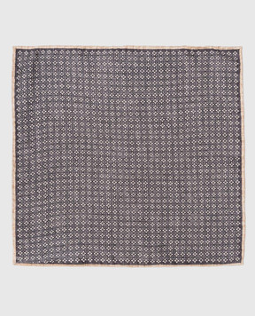 Brunello Cucinelli Двостороння хустка-паше із шовку MX8690091