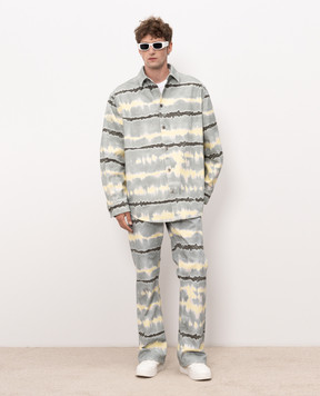 Off-White Серые джинсы с принтом Tie Dye 44MYA18JZ26D004