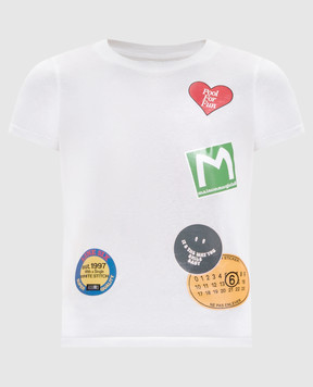 Maison Margiela MM6 Біла футболка з принтом S52GC0373M20050