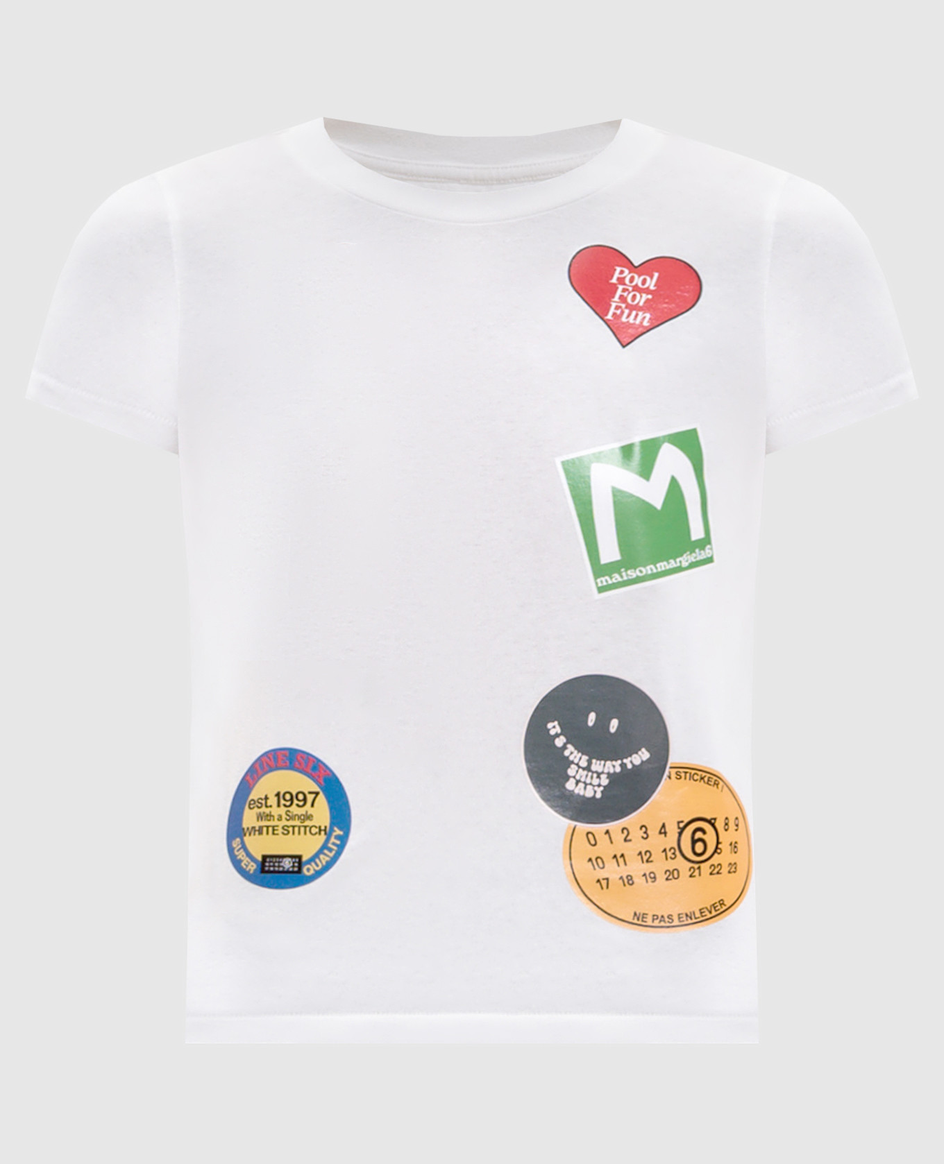 Белая футболка с принтом