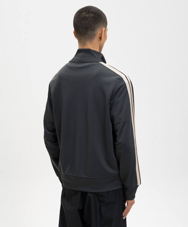 Palm Angels Серая спортивная куртка с вышивкой логотипа PMBD058S26FAB001 изображение 4