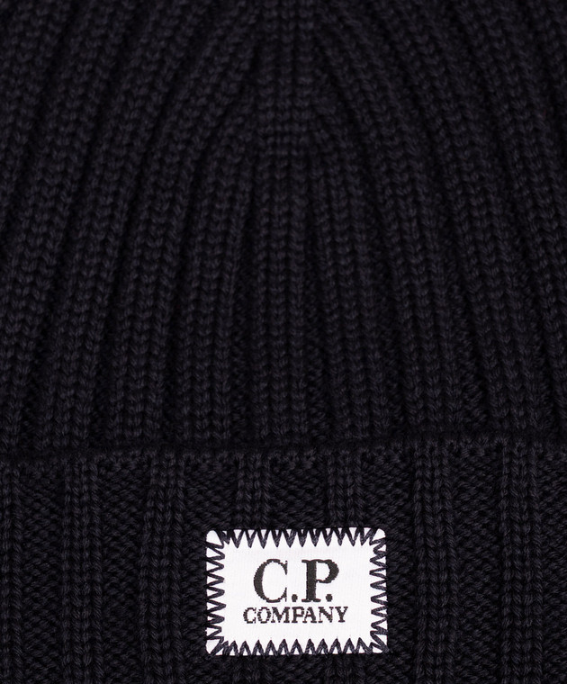 C.P. Company Синяя шапка из шерсти MAC738A005509A изображение 4