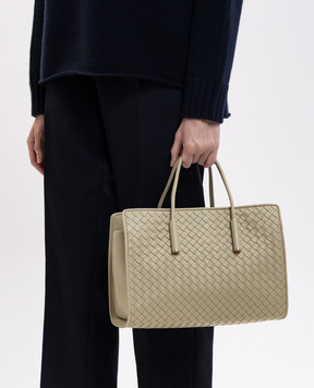 Bottega Veneta Зелена шкіряна сумка-тоут Barbara 875932V5KD0