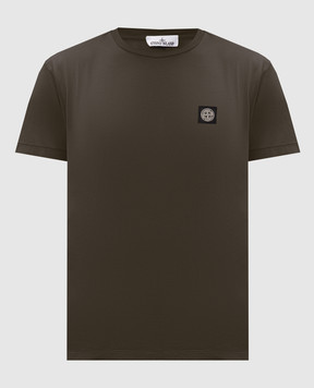 Stone Island Футболка кольору хакі з нашивкою логотипа L2S152100027S0013