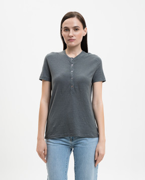 Solotre Серая футболка с льном M1AB0132