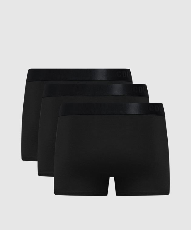CDLP Набір чорних трусів боксерів-транків з візерунком логотипа MUW001011623 зображення 2