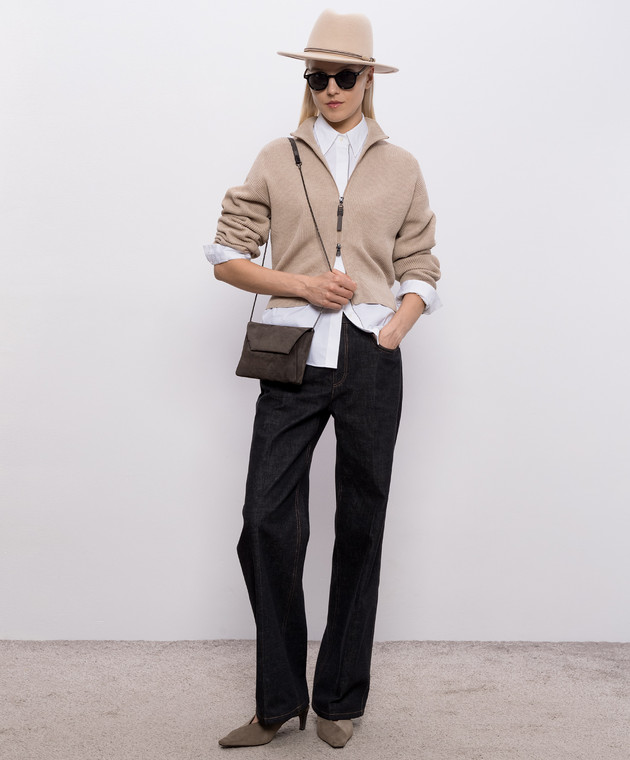 Brunello Cucinelli Бежевий кардиган з бавовни M19194706P зображення 2