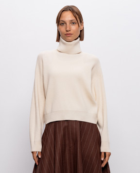 Brunello Cucinelli Бежевий светр з вовни, кашеміру та шовку M16129313P