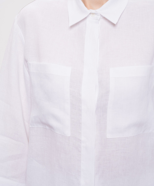 Peserico Біла сорочка з льону S0600202647 зображення 5