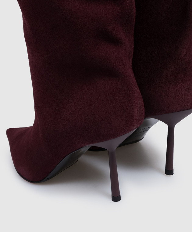 Le Silla Бордові замшеві чоботи Bella 4236C080BMPPVEP зображення 5