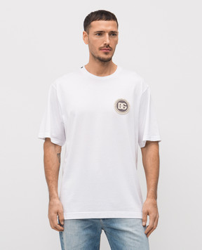 Dolce&Gabbana Белая футболка с логотипом G8PN9ZG7PZF