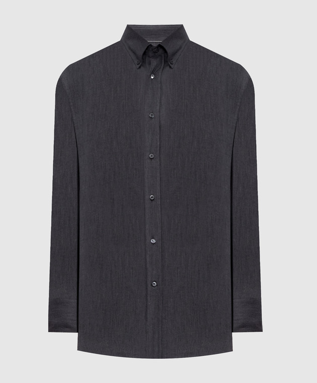 Brunello Cucinelli Сіра сорочка з кашеміром MY6120038