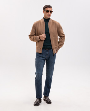 ISAIA Зеленый гольф из шерсти MG8015YP005