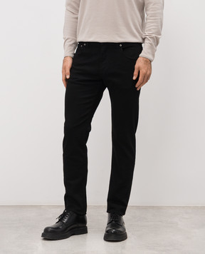 Dolce&Gabbana Чорні джинси слім з логотипом GY07CDG8OW8