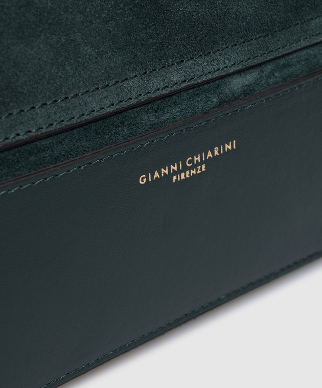Gianni Chiarini Зеленая замшевая сумка кросс-боди Eugenia BS12310CMPL изображение 4