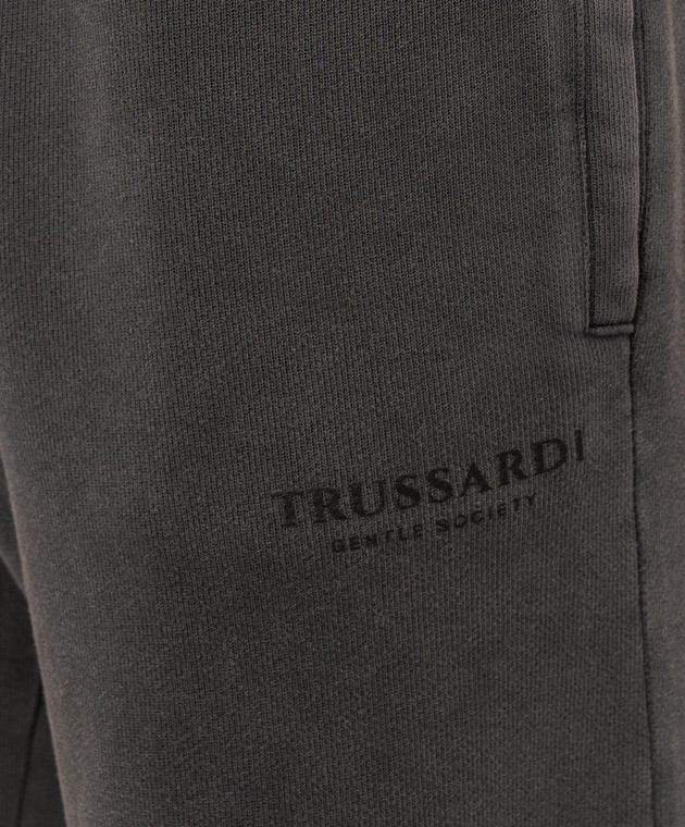 Trussardi Сірі спортивні штани з принтом логотипа P8098000081NMP317F08 зображення 5