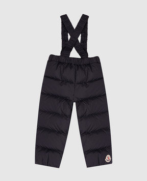Moncler ENFANT Дитячі сині пухові штани з нашивкою L29512A00001597YW