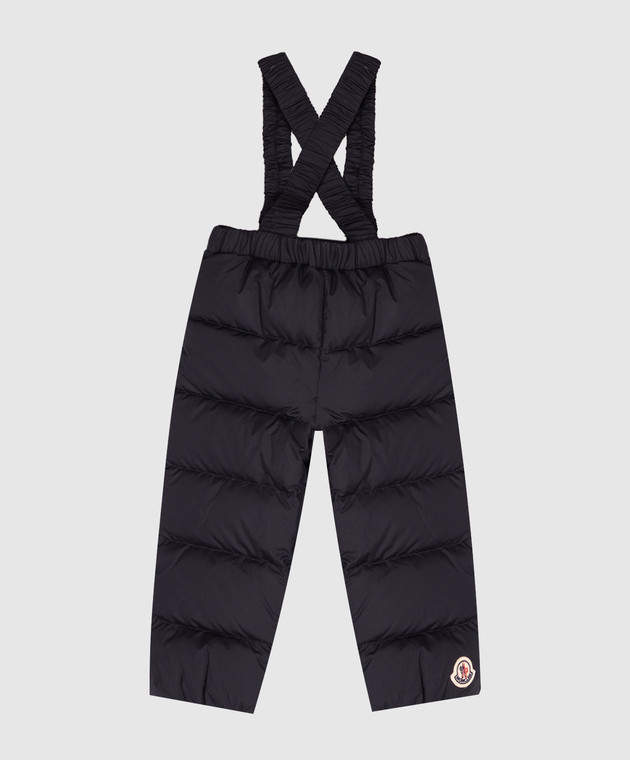 Moncler ENFANT Дитячі сині пухові штани з нашивкою L29512A00001597YW зображення 2