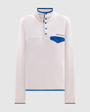 Sporty & Rich Світшот кольору айворі з вишивкою логотипа JA04782315CR10