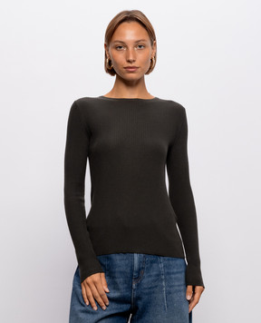 Max Mara Темно-зеленый джемпер из шерсти SMMDISEGNO