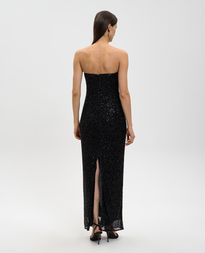 Simkhai Черное платье Xyla с бисером и пайетками 5251138BS