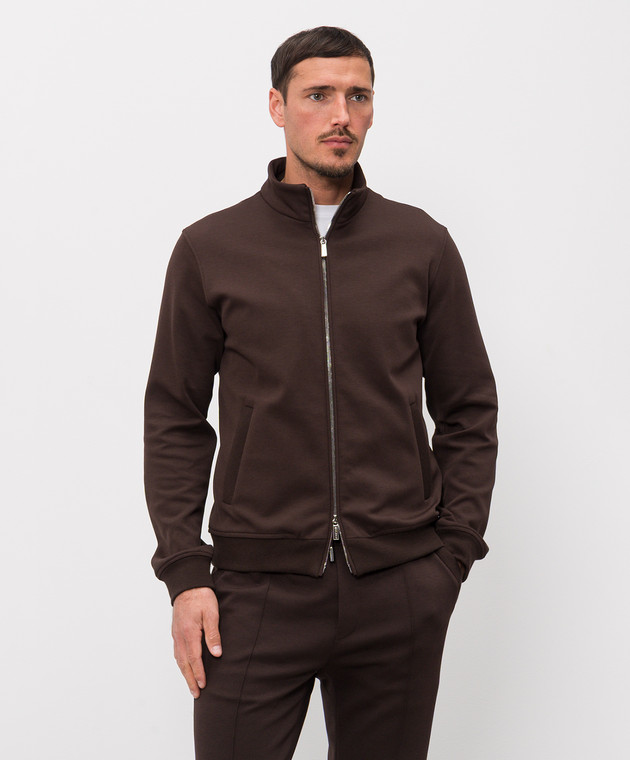 MooRER Коричнева спортивна куртка CRISPIN CRISPINFELPAIT зображення 3