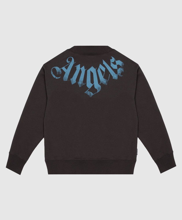 Palm Angels Детский черный утепленный свитшот с принтом логотипа F6PAJBSW058 изображение 2