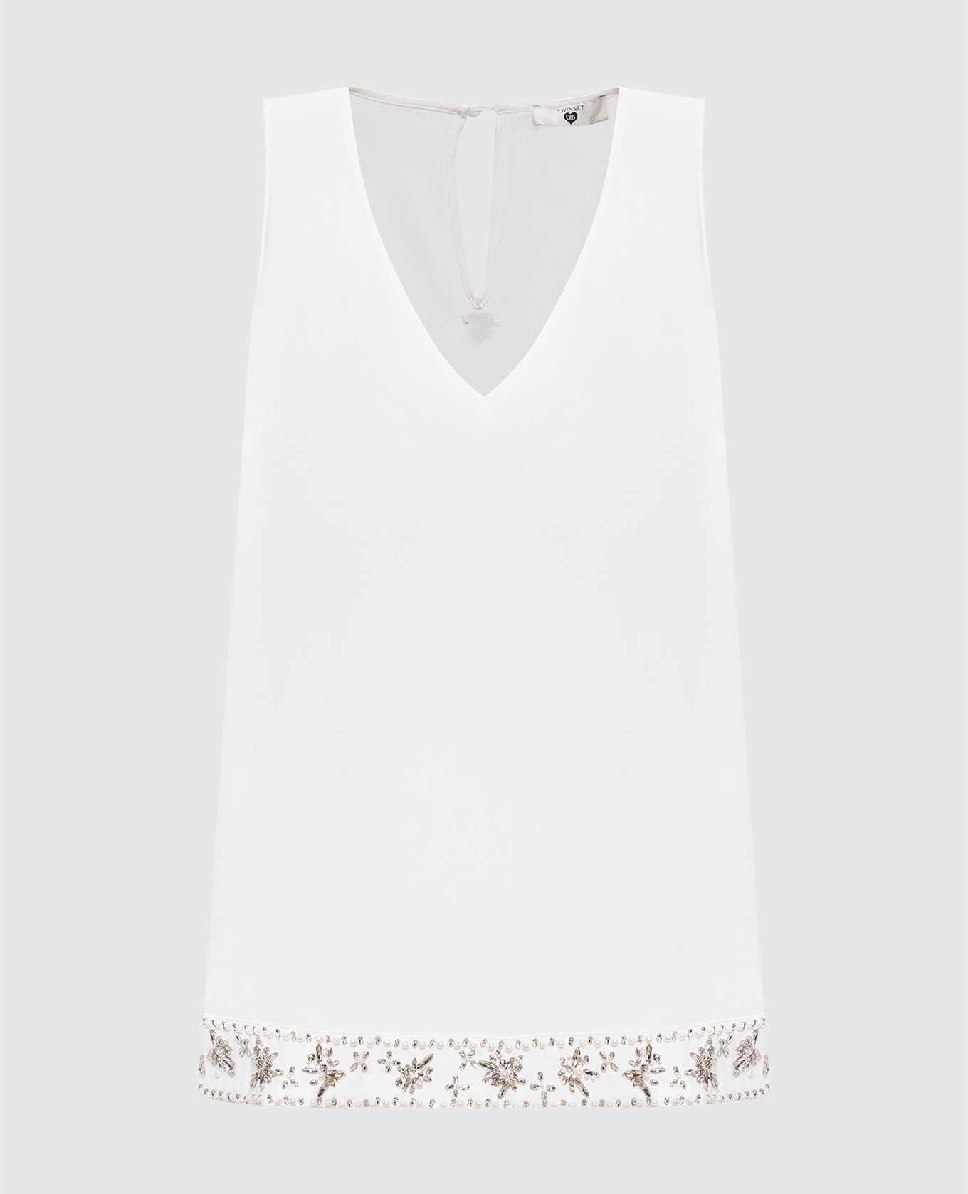 Білий топ з аплікацією