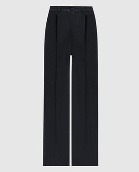 Max Mara Weekend Сірі штани SALSA з вовни в смужку SALSA