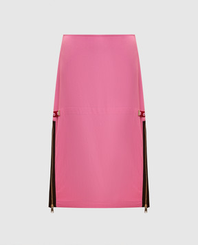 Fendi Розовая юбка миди FQ7723AW9B