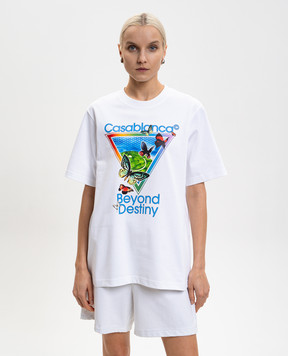 Casablanca Біла футболка в принт Icon Beyond Destiny MSP26JTS00116