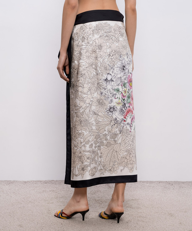 MANTERO 1902 Парео Dorothy кольору айворі із шовку 1049F2811T0883D зображення 4