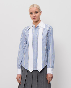 Thom Browne Голубая рубашка в полоску FLL219CF1137