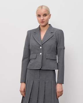 Thom Browne Сірий жакет з вовни FBR067B06455